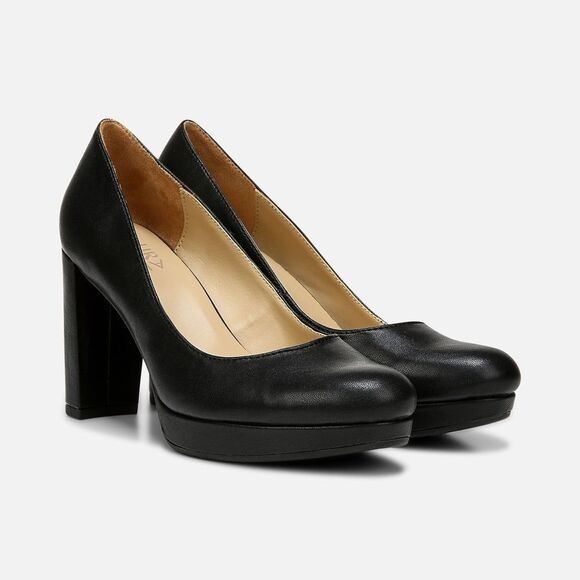 Naturalizer Women's Berlin Platform Pump Contour+ Round Toe Block Heels 8 - Picture 1 of 9